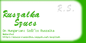 ruszalka szucs business card